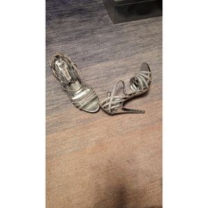 Steve Madden Strappy Heeled Sandals with Rhinestones, Size 7.5